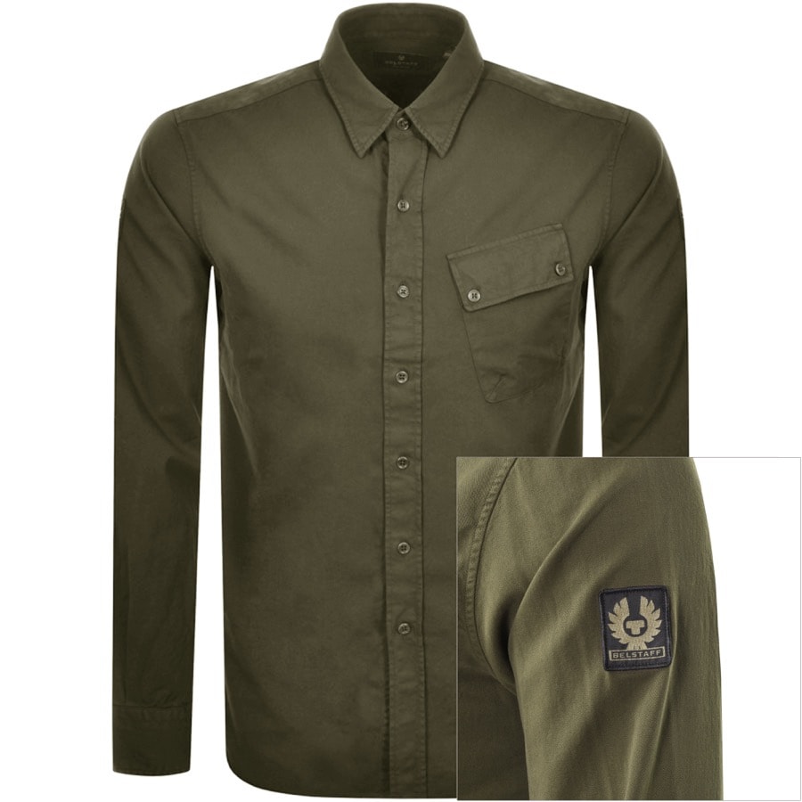 Alternative Image for ProductBelstaff Long Sleeved Pitch Shirt Khaki1